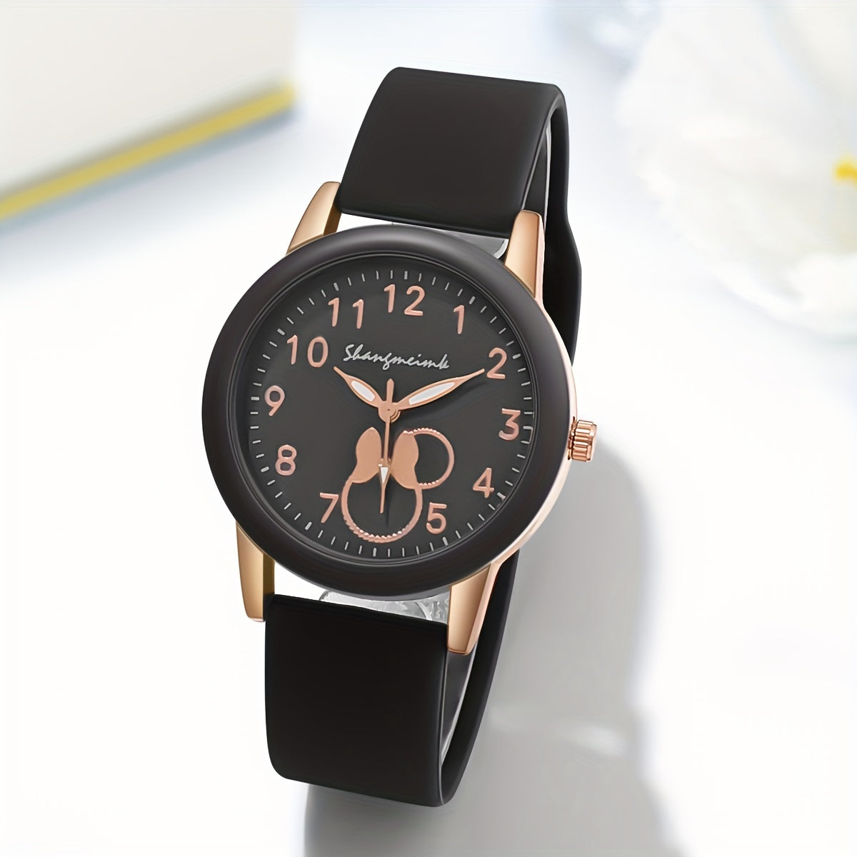 Women's Silicone Wrist Watch with Colorful Candy Design and Round Quartz Dial