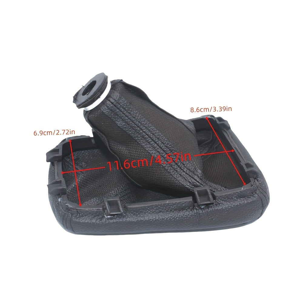 Knob de palanca de cambios de cuero PU universal para coches, de 5 velocidades, negro texturizado