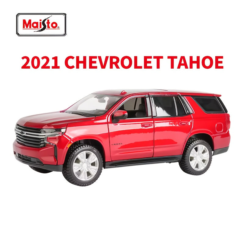 Coche de hojalata para niños a escala 1:26, modelo SUV, blanco y rojo, resistente a la intemperie