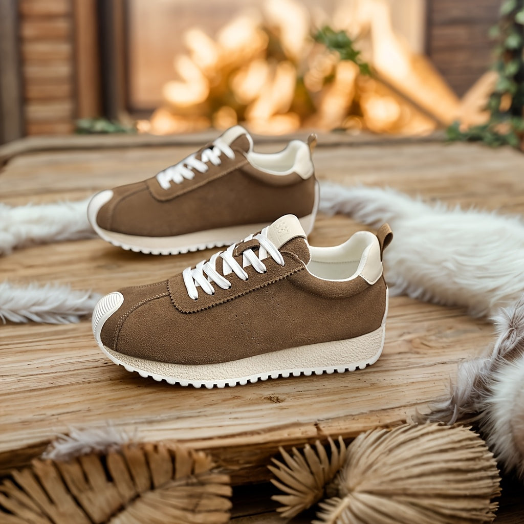 Men's Casual Sneakers with Thick Sole Arch Support Durable Lace-Up All-Season