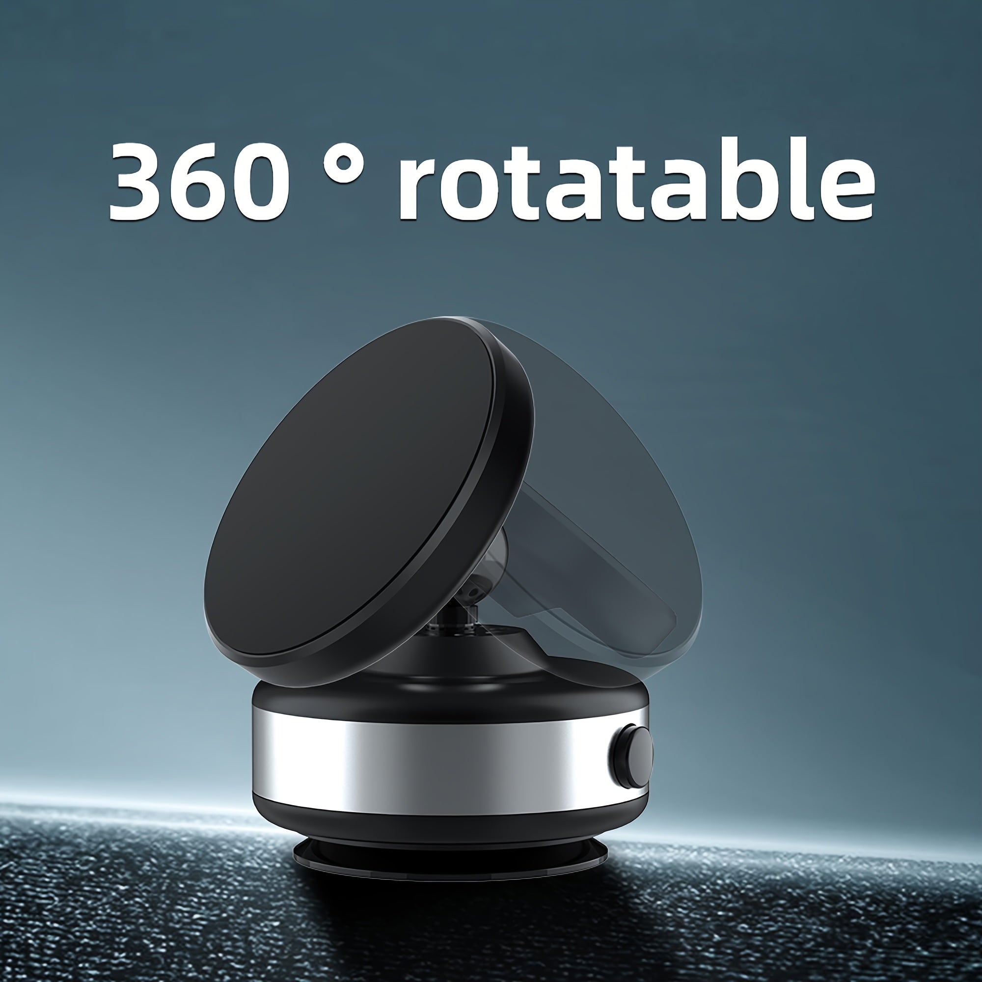 Universal Magnetic Phone Holder ABS Car Mount Black 360° Rotation
