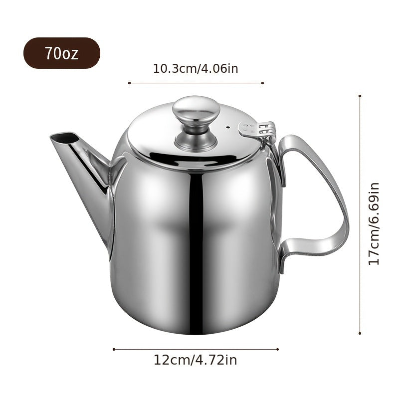 Juego de tetera de acero inoxidable 4 tamaños 0.5L-2L para uso en estufa de gas y inducción