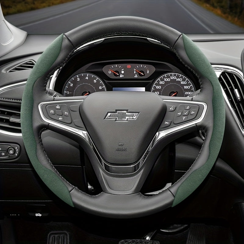 Set 2 or 3 Winter Velvet Anti-Slip Steering Wheel Covers PVC All-Season Black Green Red Orange Brown