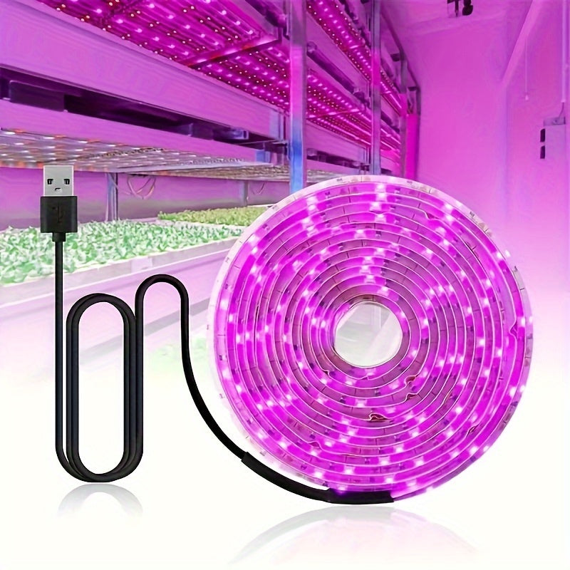 USB Plant Growth Light Strip Full Spectrum Dimmable Indoor Garden Light