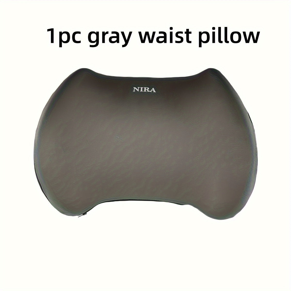 Ergonomic Memory Foam Car Headrest and Lumbar Pillow Set Black Adjustable Support