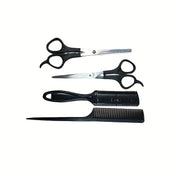 Set de herramientas profesionales para peinado de cabello para adultos unisex con tijeras, peine y tijeras de entresacar