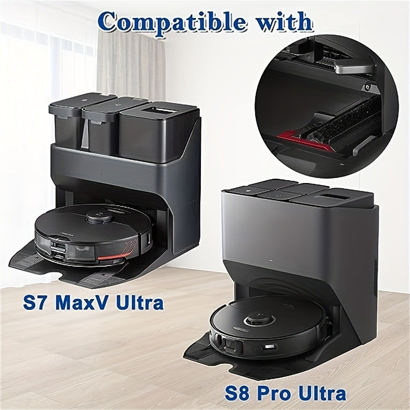 Set of 3 High-Speed Cleaning Brushes for Robotic Vacuum, Detachable and Washable Maintenance Accessories