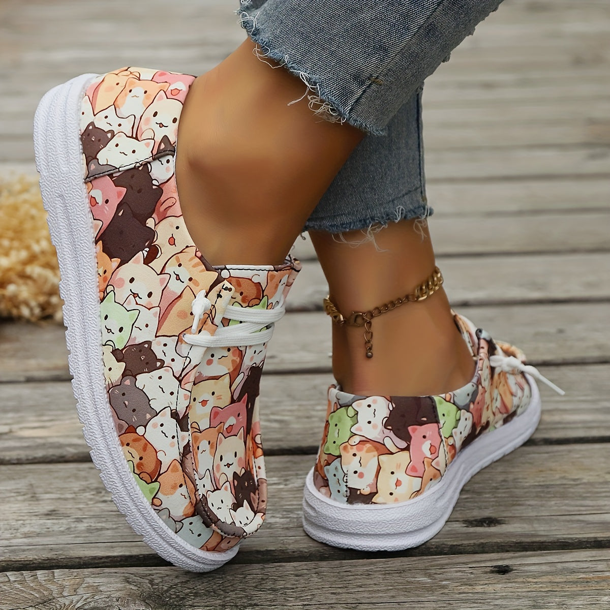 Women's Printed Slip-On Sneakers Casual Comfortable Shoes
