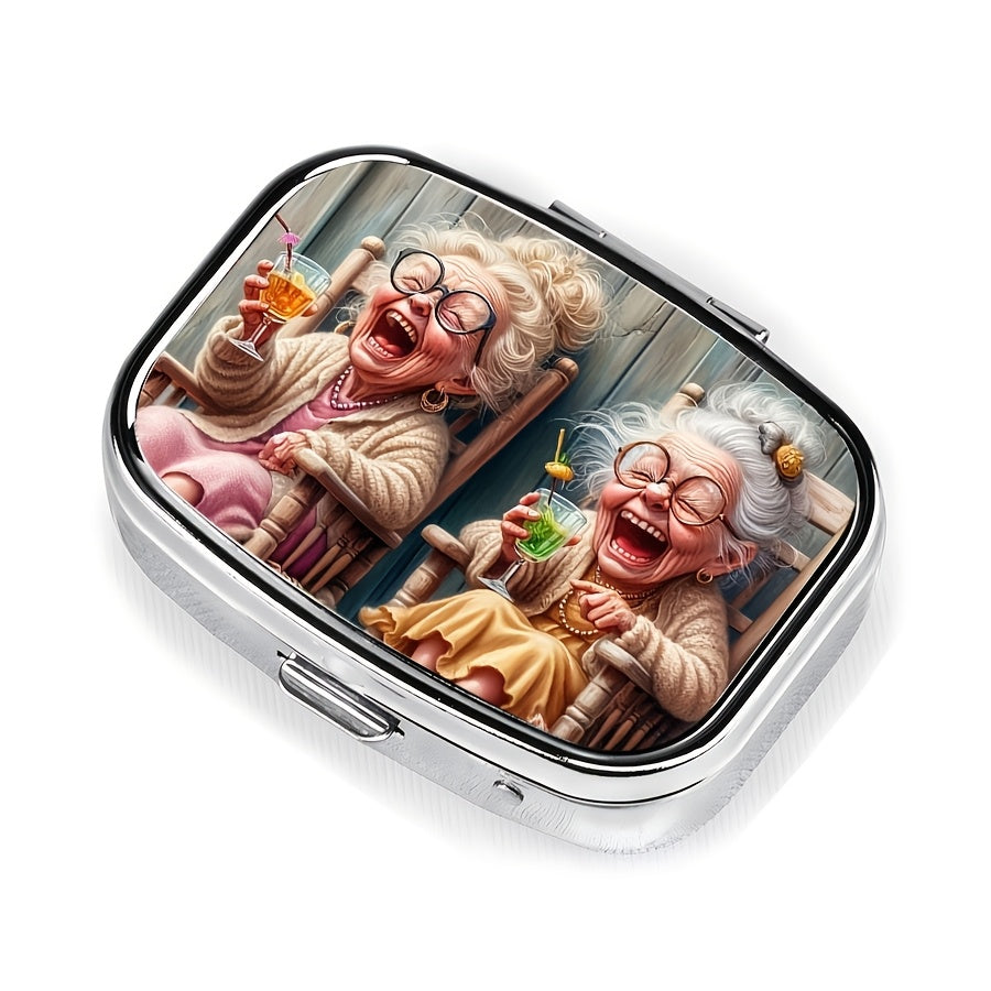 Kattalar ayol rectangular tabletkalar tashkilotchisi, 2 bo'linmaga, sayohat sovg'asi