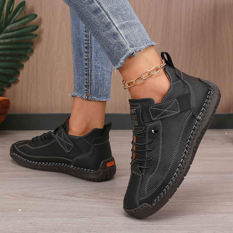 Women's Casual Solid Color Low-Top Sneakers for Hiking Running Walking