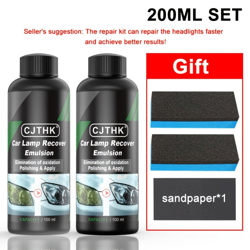 Car Headlight Polish Scratch Remover Kit for Headlight Restoration and Maintenance