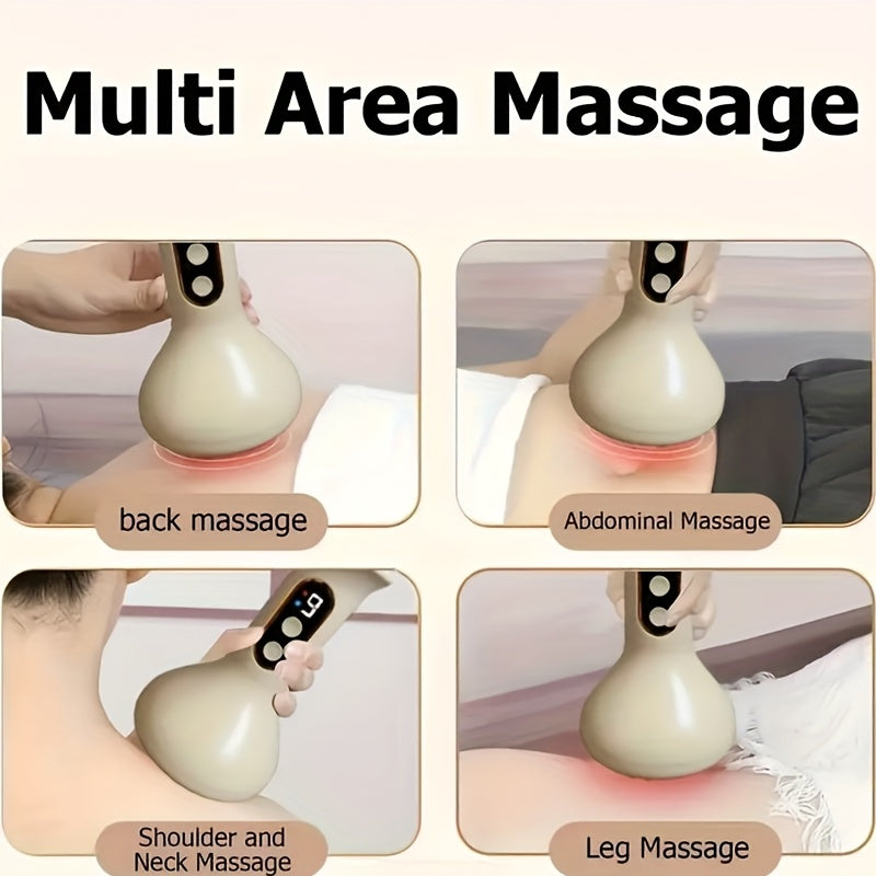 Adjustable Cupping Massager with 9 Speeds Heat Function Rechargeable Battery