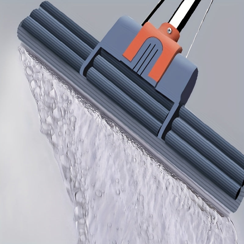 Naycha tutqichi bilan g'ovakli rolikli mopa, suvni singdiruvchi g'ovak bosh, plitka va pol tozalash uchun ideal, zaruriy uy tozalash vositasi