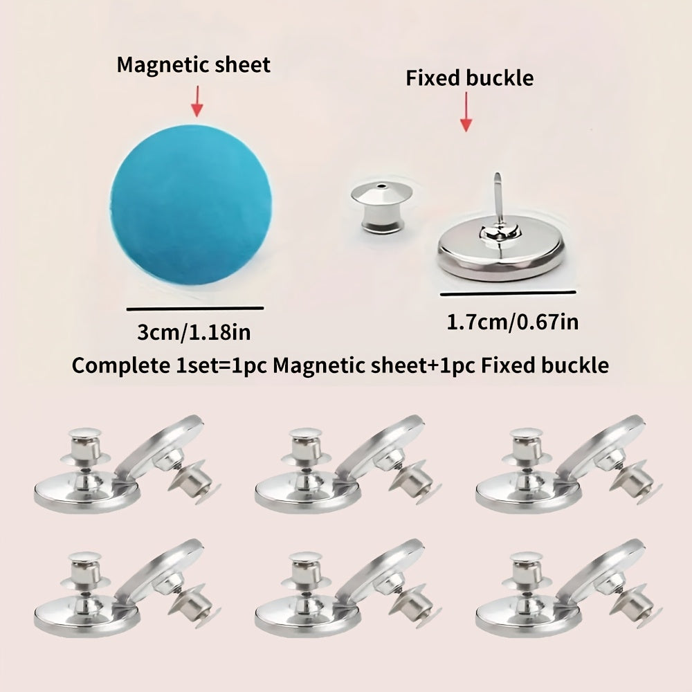 Magnetic Curtain Buckles with Thumb Tacks, 8/16/24 Pieces, Curtain Fixing Clips