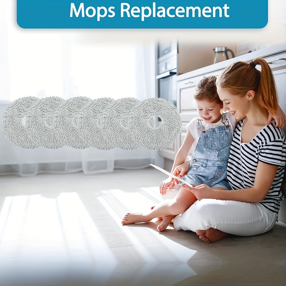 Dreame L10s Ultra/L10 Ultra/X40 Ultra robot tozalagich qismlari uchun 2/6 dona mopa mato padlarini almashtirish. Dreametech X30 Ultra bilan mos keladigan nam mop pad. Qayta ishlatiladigan va yuviladigan.