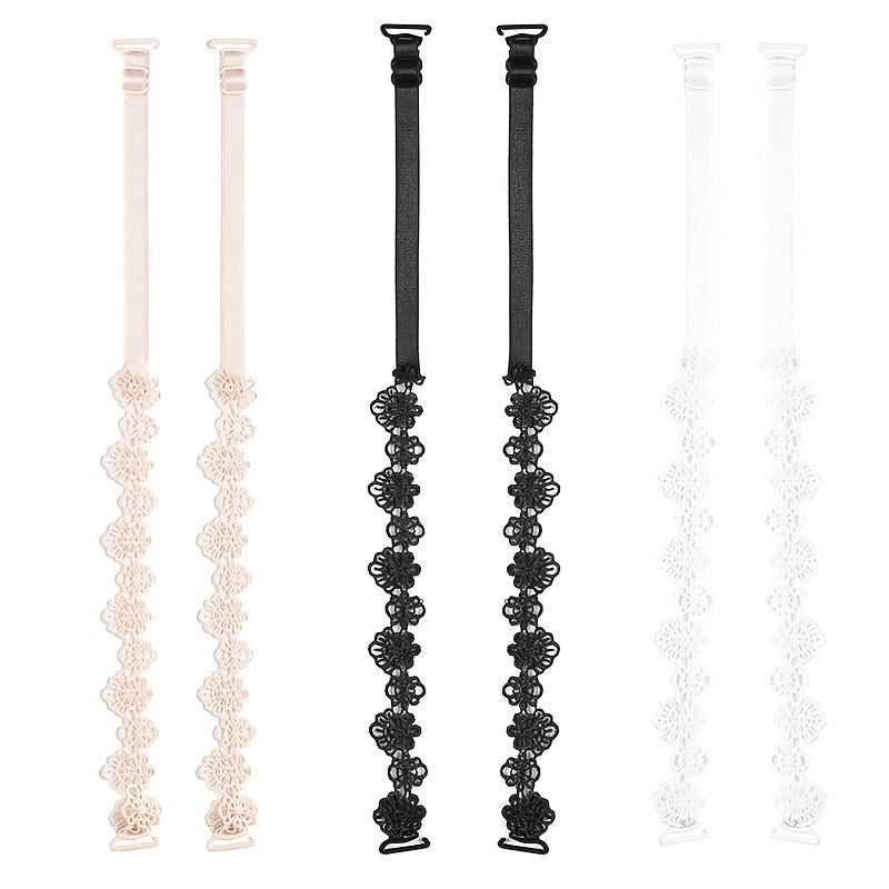 Adjustable Lace Flower Underwear Straps for Women Seamless Lingerie Accessories