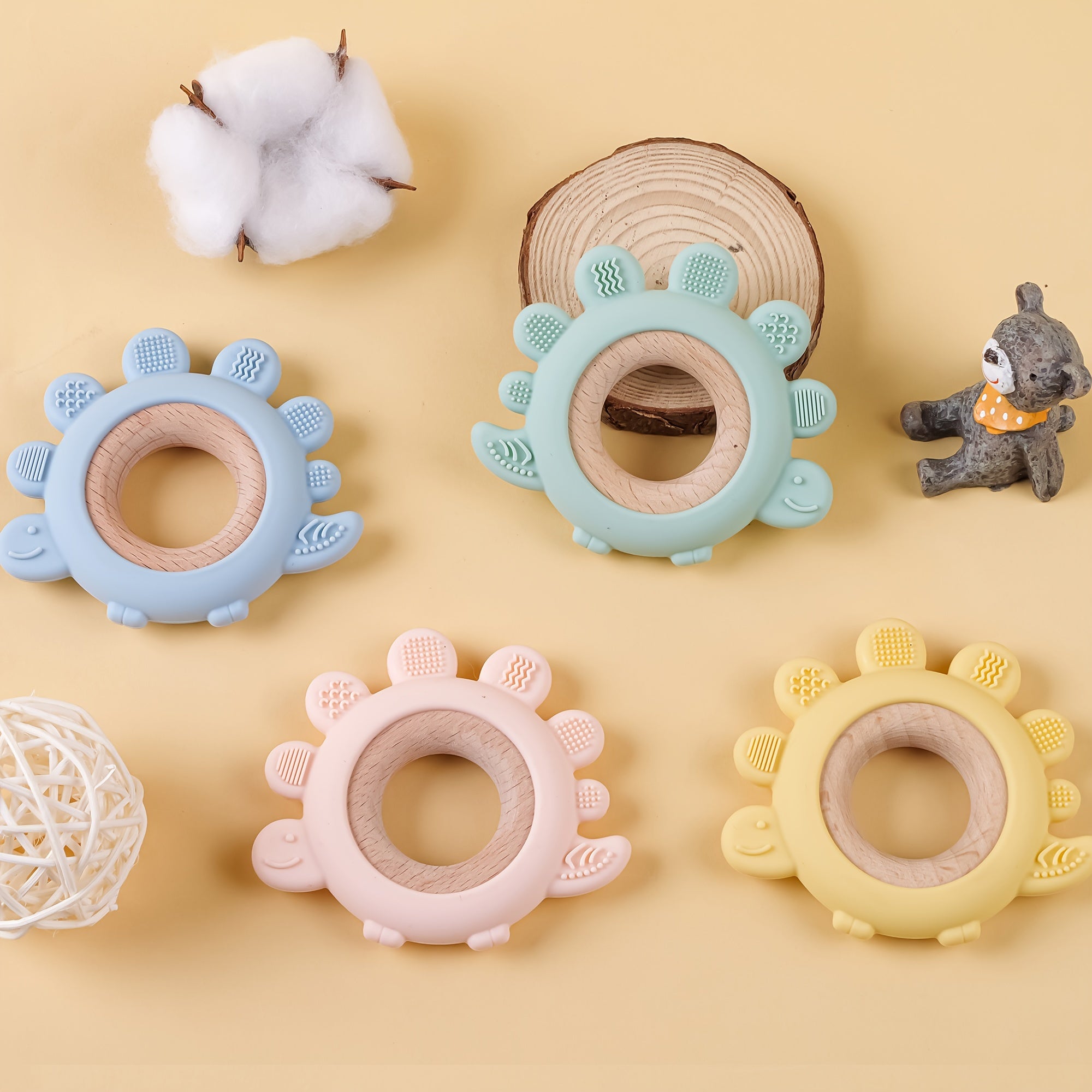 Мягкая силиконовая прорезыватель-осьминог от TYRY.HU, без BPA, с дизайном, похожим на пальцы, безопасен для мытья в посудомоечной машине, подходит для детей от 0 до 3 лет, идеально подходит для подарка на Рождество, Хэллоуин, День благодарения, Пасху