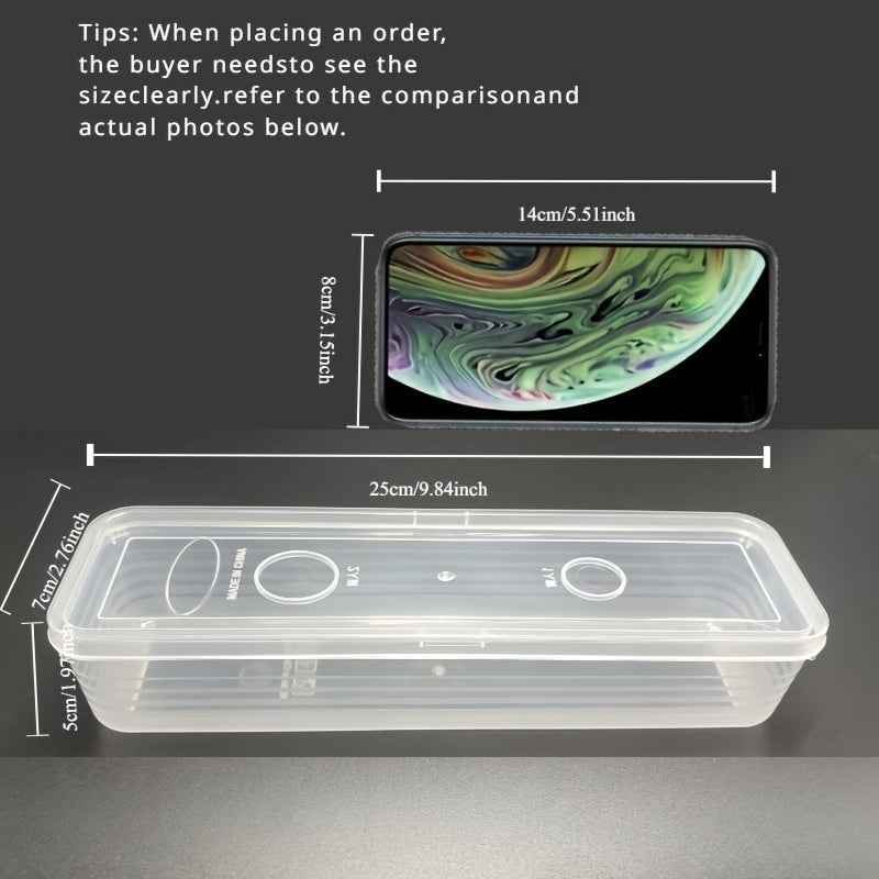 Set of 2 Plastic Food Storage Containers with Seals for Fresh Vegetables