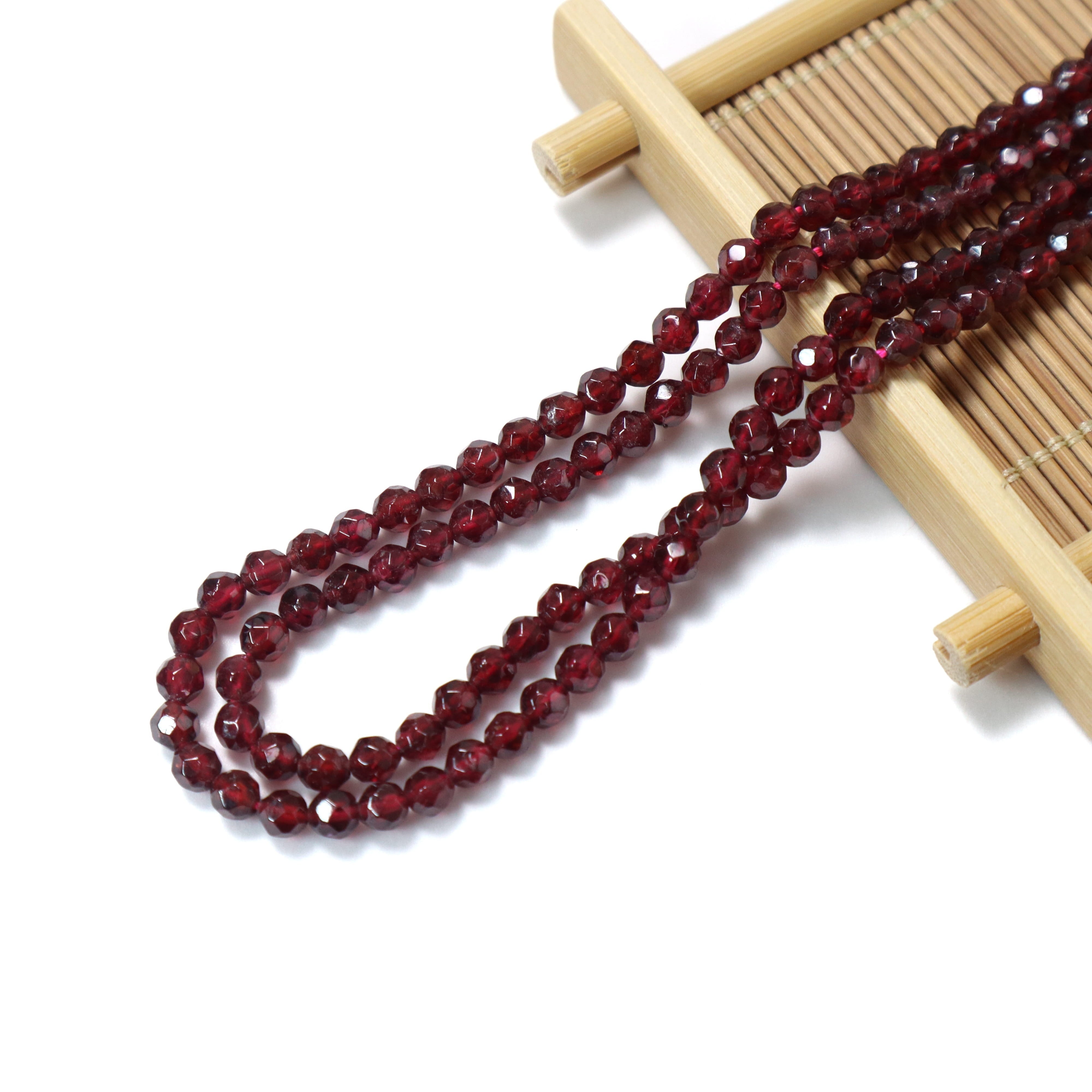 Sun'iy zargarlik DIY bilaguzuk va uzuk to'plami, garnet kristalli va tilla bilan