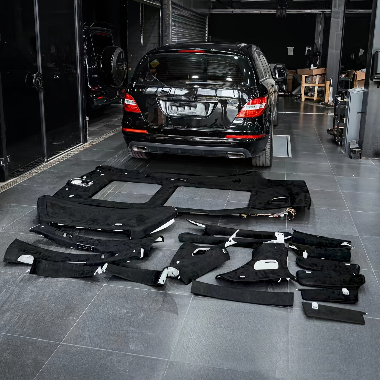 Black Velvet Adhesive Car Interior Wrap Durable Self-Adhesive Film