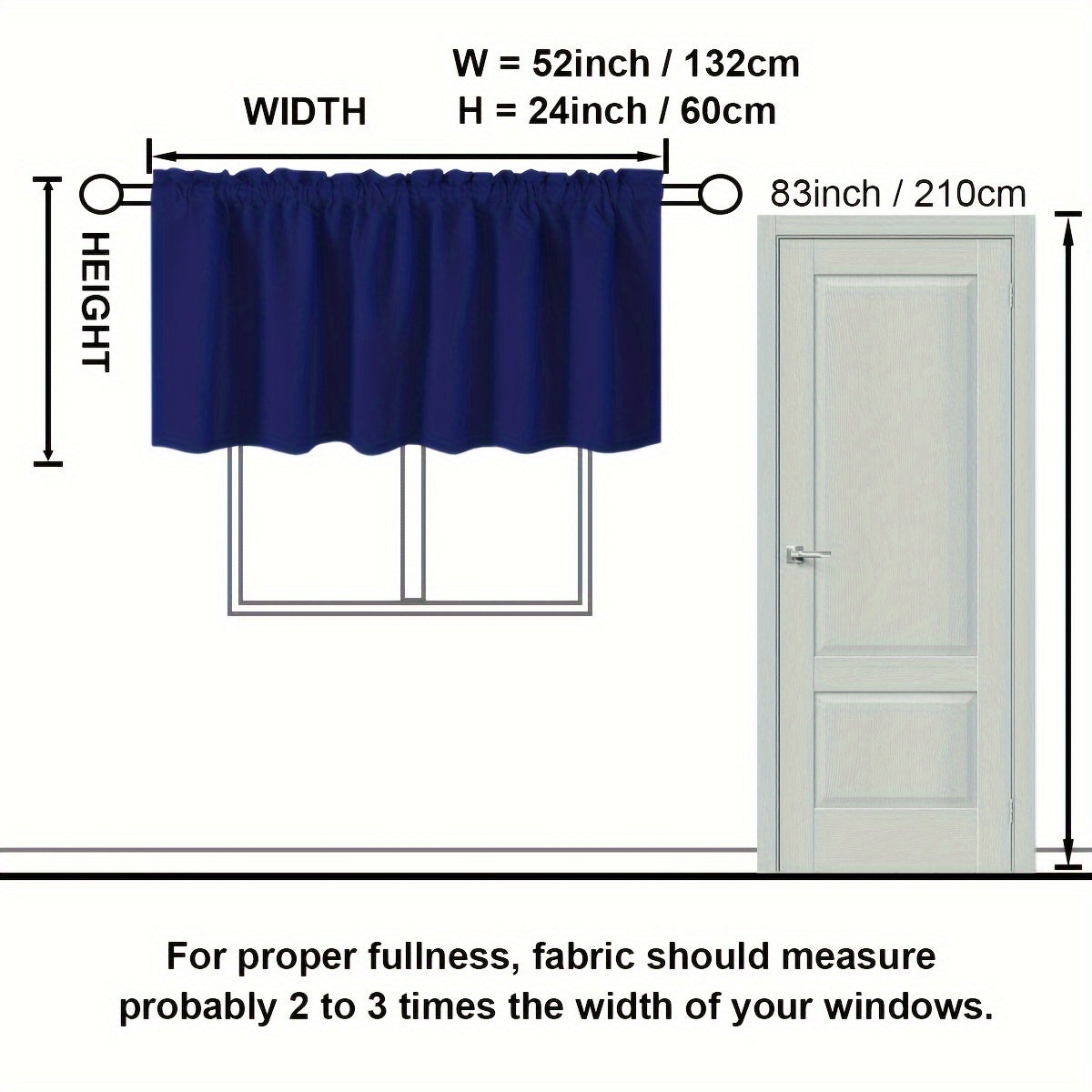 Blackout Heat Insulation Curtain Rod for Kitchen Living Room Bedroom Home Decor