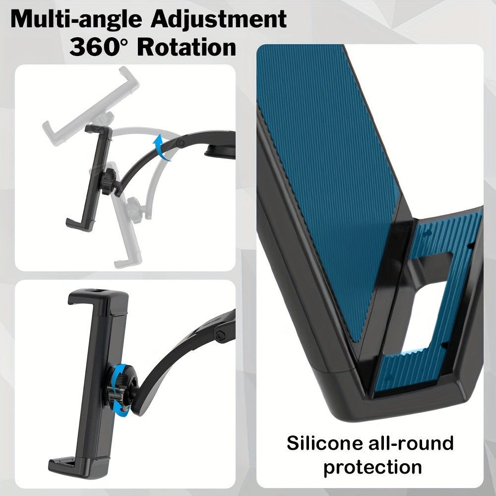 Universal Car Smartphone and Tablet Holder, Adjustable, Anti-Shake, Suction Cup