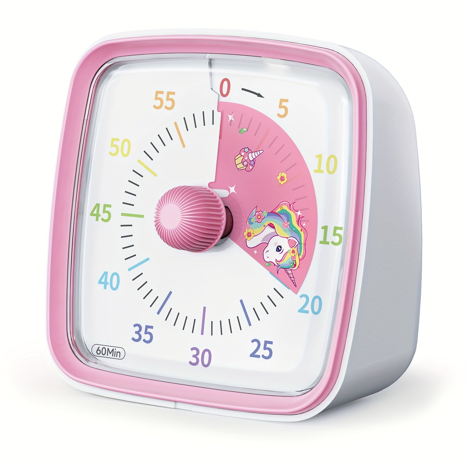Rainbow Visual Timer with Night Light for Classroom Kitchen Office Silent 60-Minute Countdown