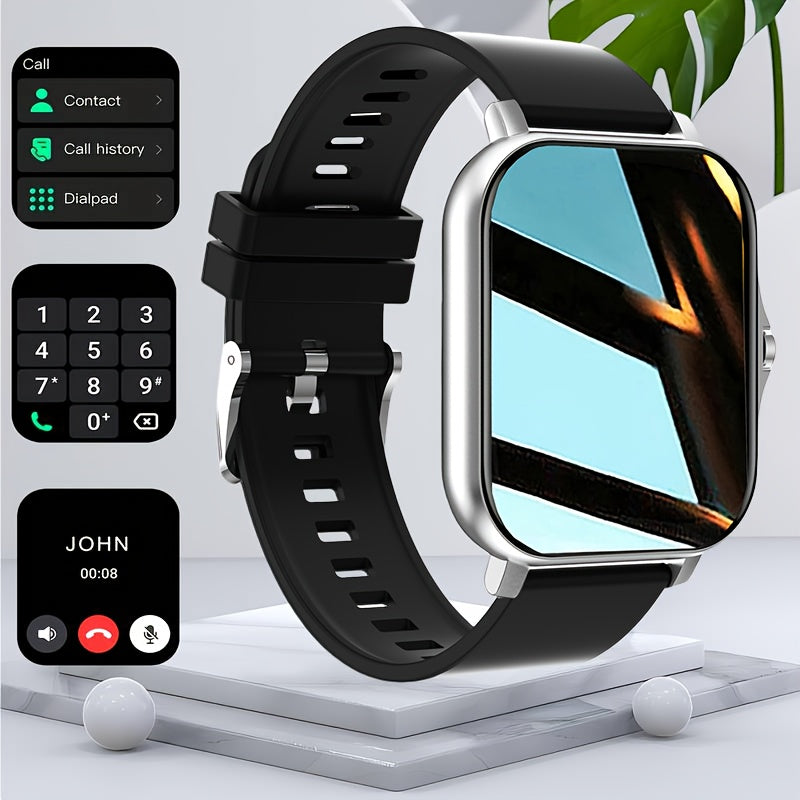 Smartwatch for Men and Women Zinc Alloy Wireless Calls Fitness Monitoring USB Rechargeable
