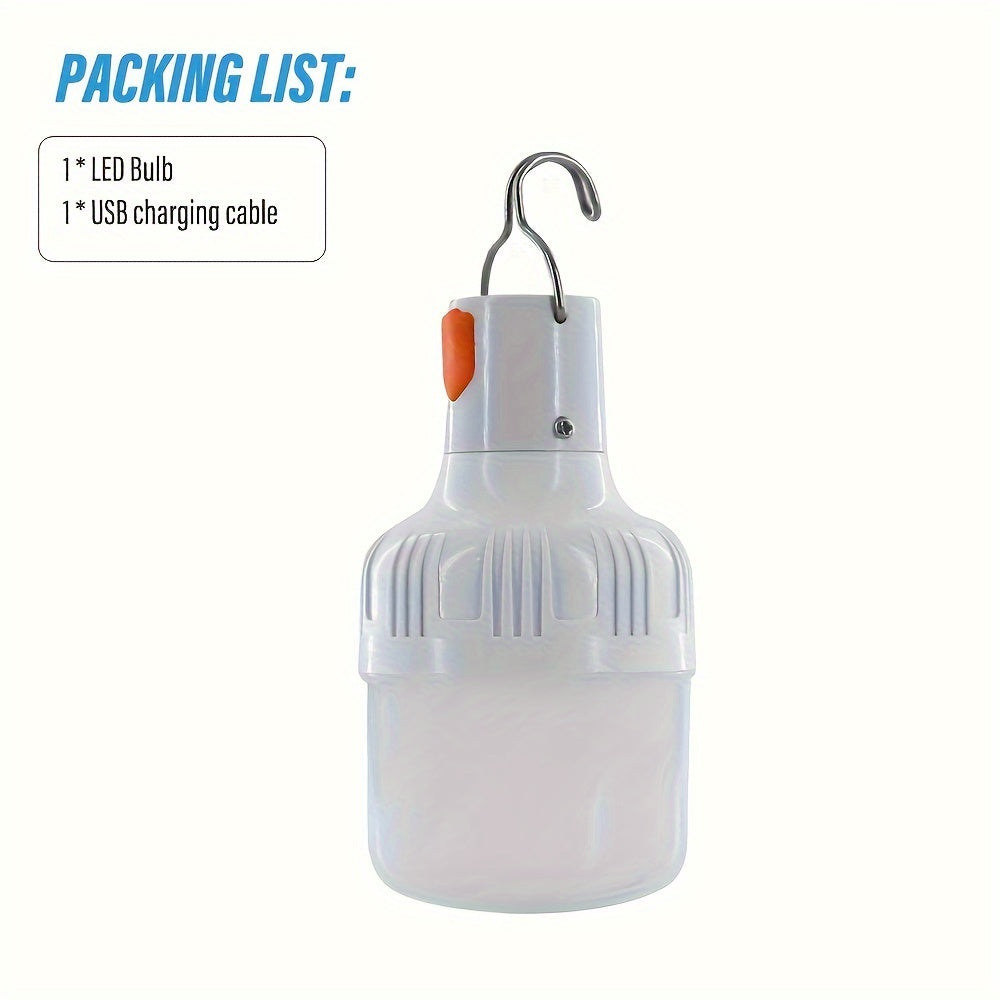 Rechargeable LED Camping Lantern Portable USB Dimmable Wall Mount Flashlight with Hook