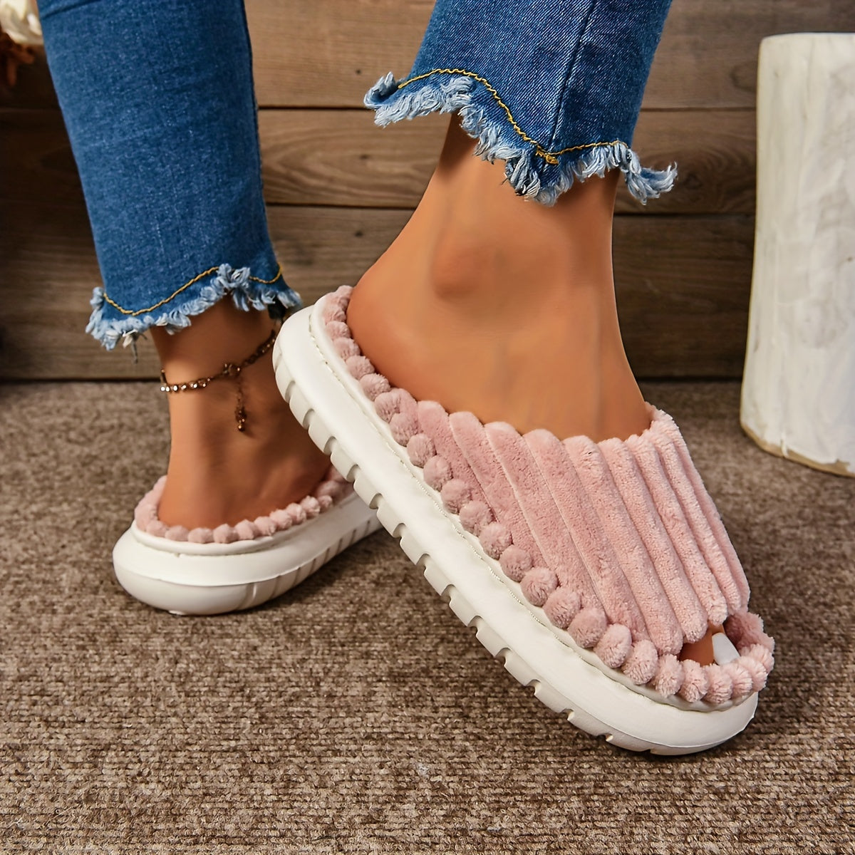 Women's Cozy EVA Thick Sole Slippers Non-Slip Casual House Slides
