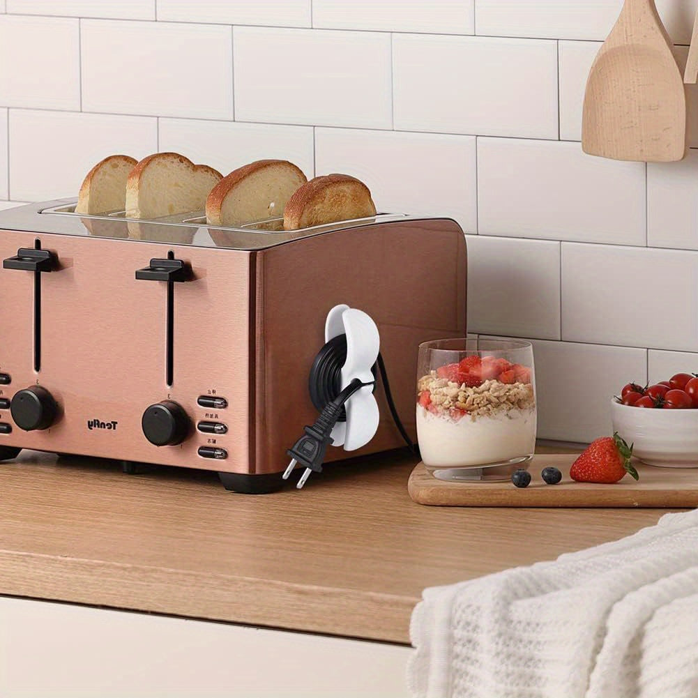 4 piezas de enrollador de cable para electrodomésticos para cafetera, batidora, freidora de aire, olla a presión