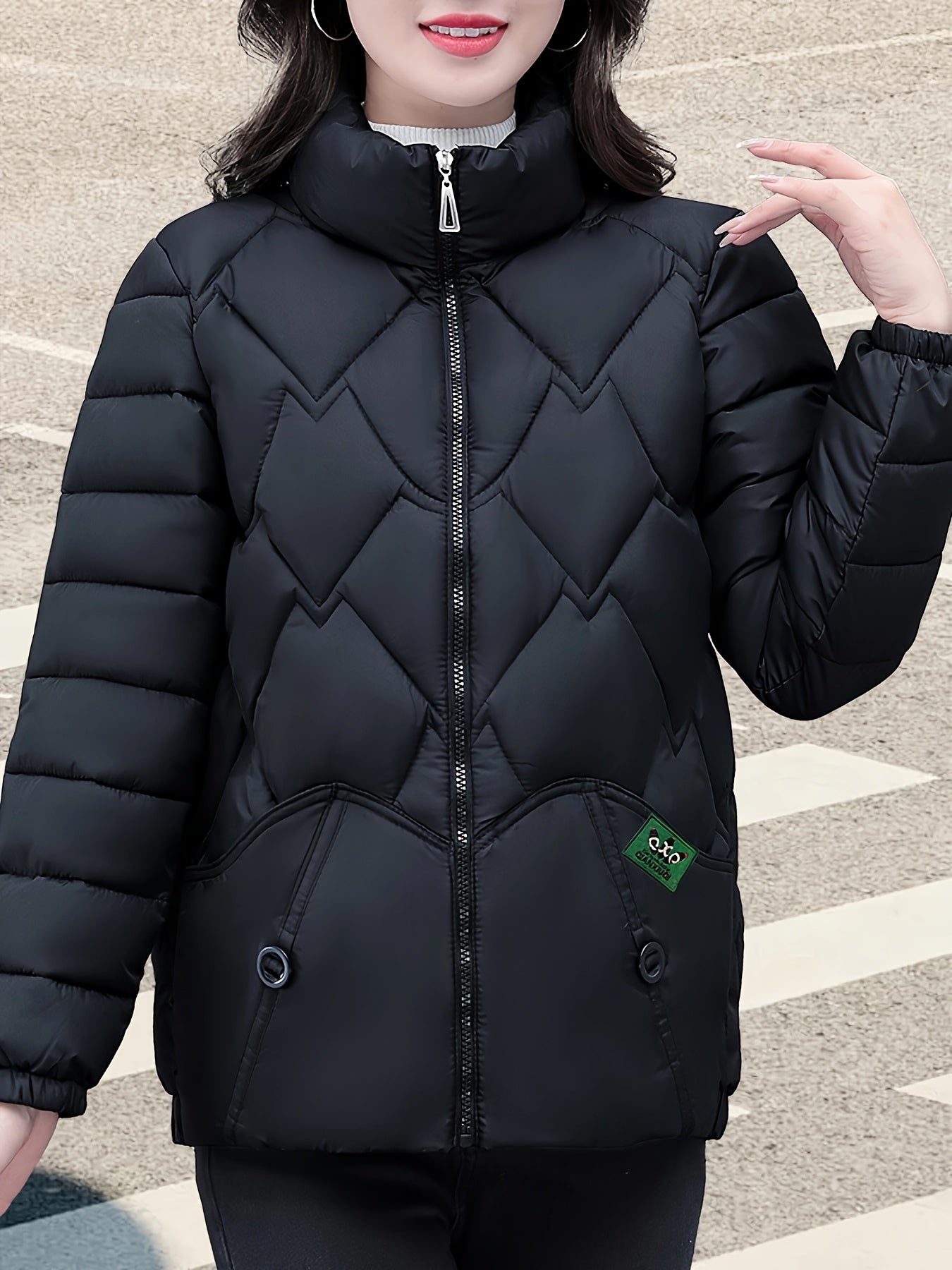 Women's Embroidered Polyester Ruffle Sleeve Coat with Pleated Hem