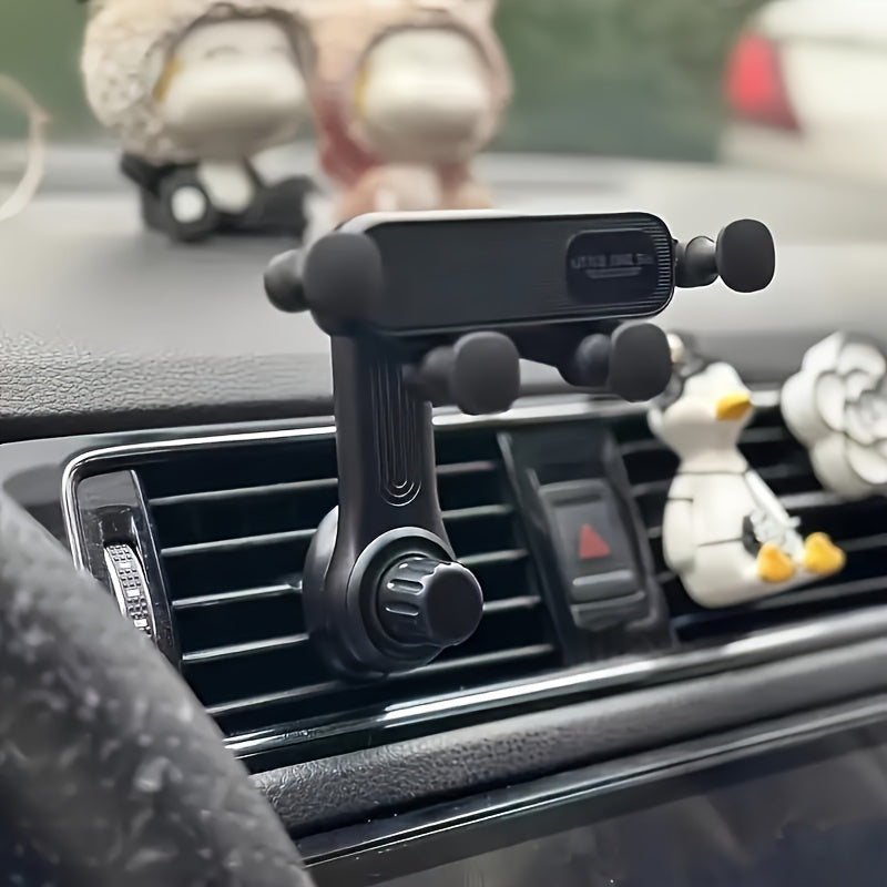 Soporte universal para teléfono de coche – Clip ajustable para rejilla de ventilación, gancho en forma de L, compatible con smartphones