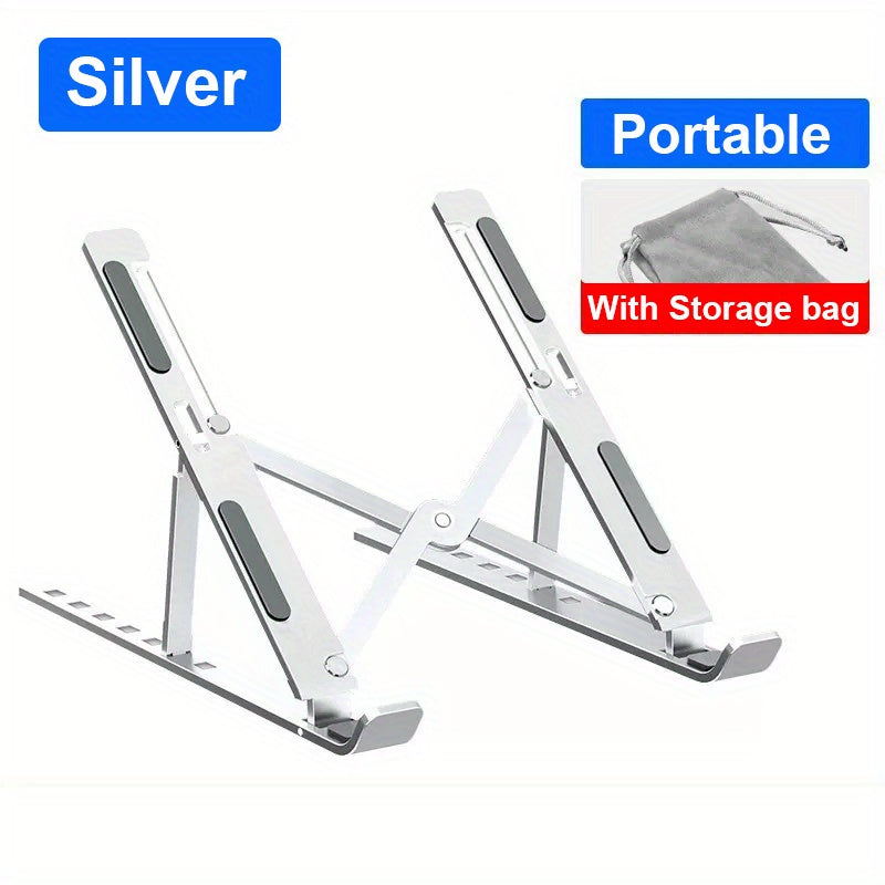 Aluminum Laptop Stand Foldable Adjustable Height Ventilated for 9-15.6 Inch Devices