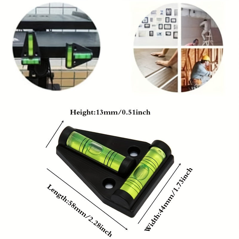 Juego de 4 niveles de burbuja impermeables para autocaravanas, comprobador cruzado, nivelador externo de expansión para camper y remolque