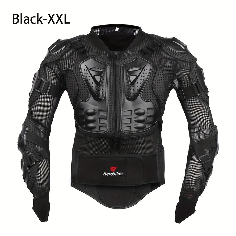 Men's Motorcycle Jacket Lightweight Breathable Polyamide Protective Armor Black Size M-XXXL