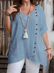 Plus-Size ayollar modasi ko'ylaklari paxta erkin fit ko'kraklar