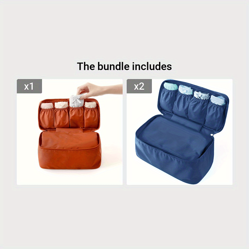 Zipper Portable Underwear Storage Bag for Travel Organizing Lingerie and Underwear