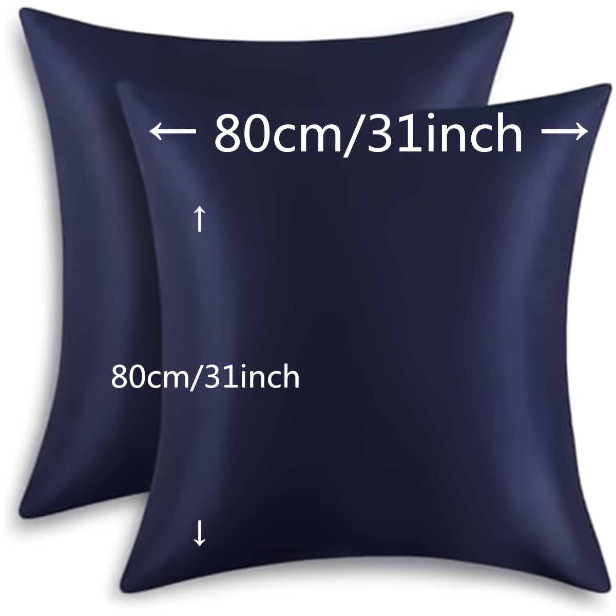 Luxurious Satin Pillowcases Solid Color Zipper Closure Skin-Friendly Hair-Protective
