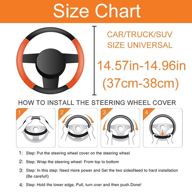 Car Interior Accessories Suede Steering Wheel Cover for E9 E2 E3 E6 E5