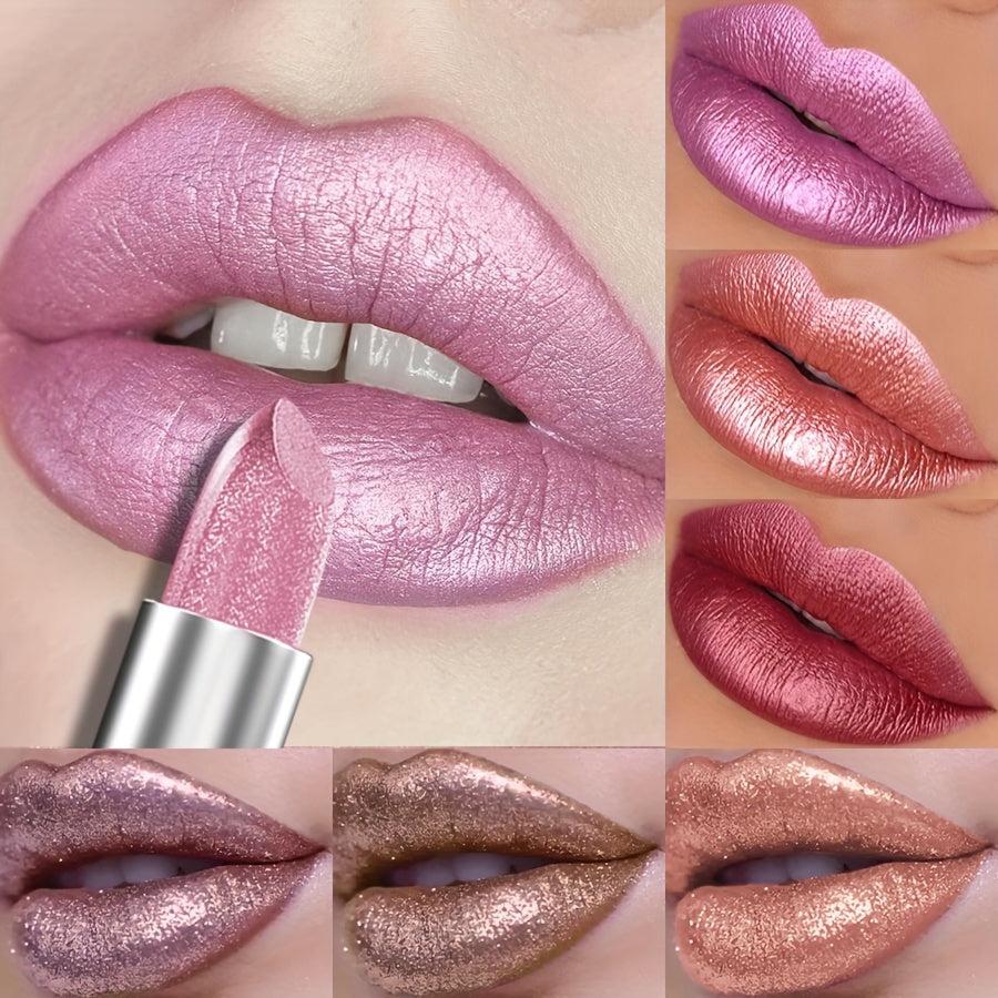 Women's Shimmer Lipstick Set Moisturizing Long Lasting Multi-Color