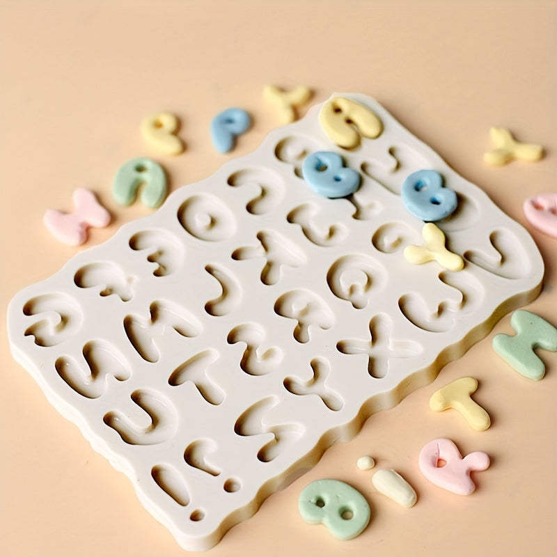 3D Art Letters Silicone Mold for Baking Cakes Fondant Chocolate Clay