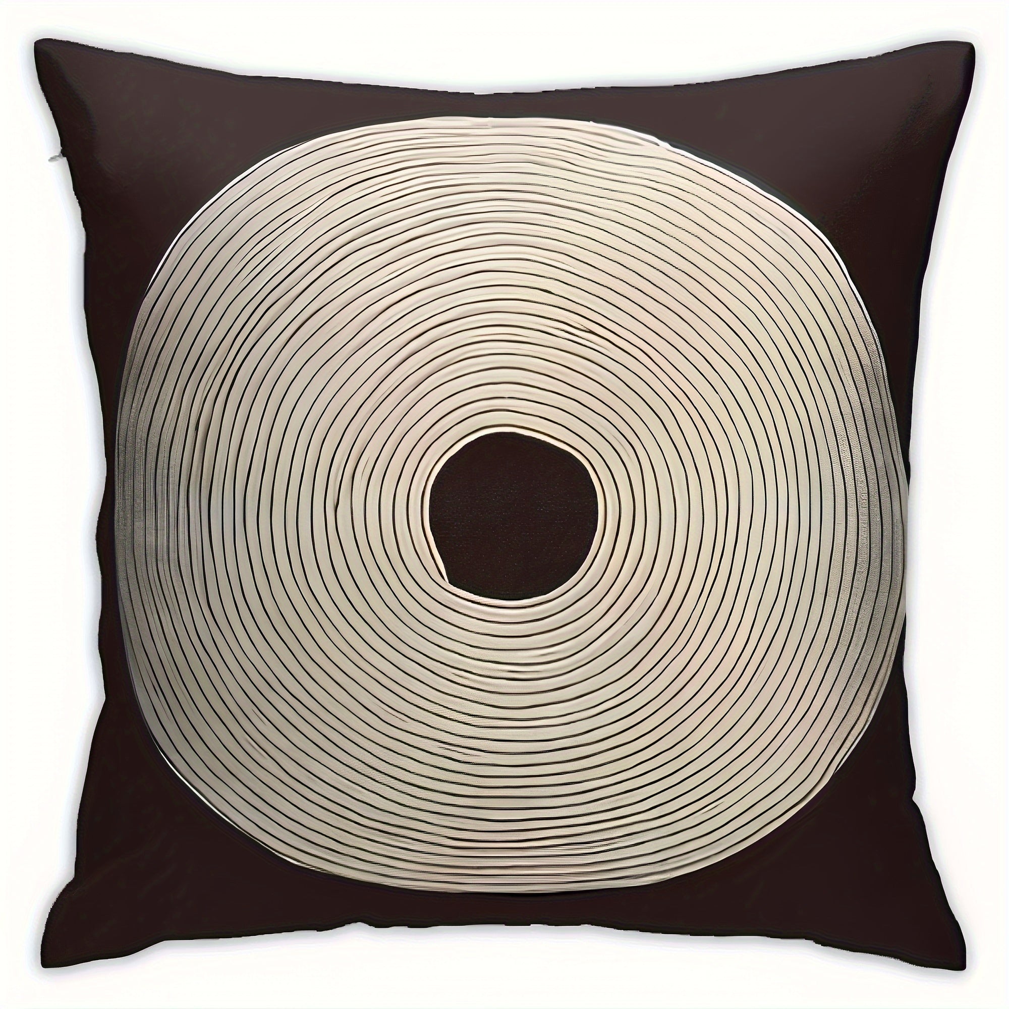 Square Cushion Cover 45cm Black and White Geometric Fabric Pillowcase