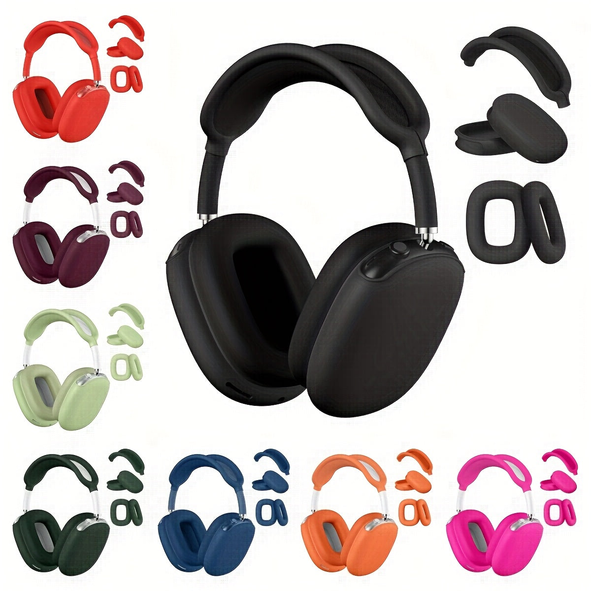 Fundas de silicona para auriculares AirPods Max antirayaduras, a prueba de polvo y golpes, en varios colores