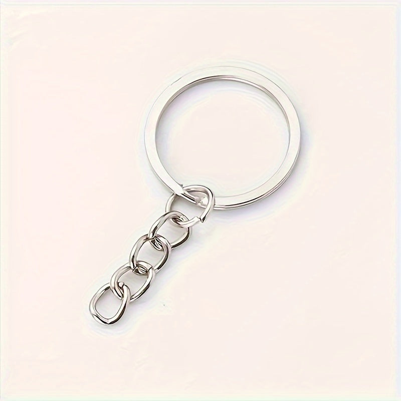 Set of 30 Plush Ball Keychains with Swivel Hooks and Chain for DIY Jewelry and Gifts