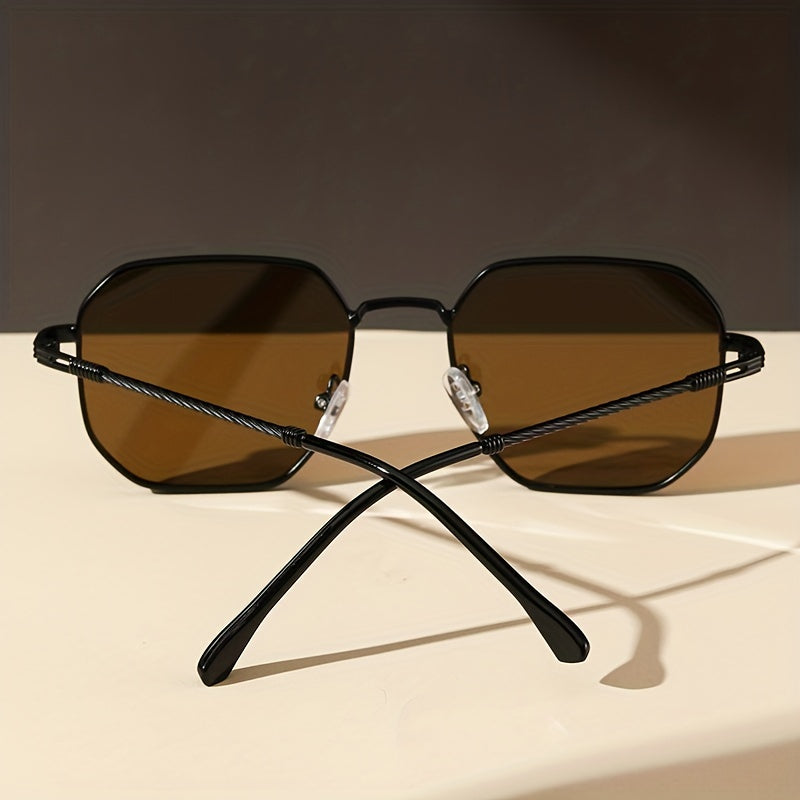 Полигональные металлические очки для мужчин и женщин стильные и прочные