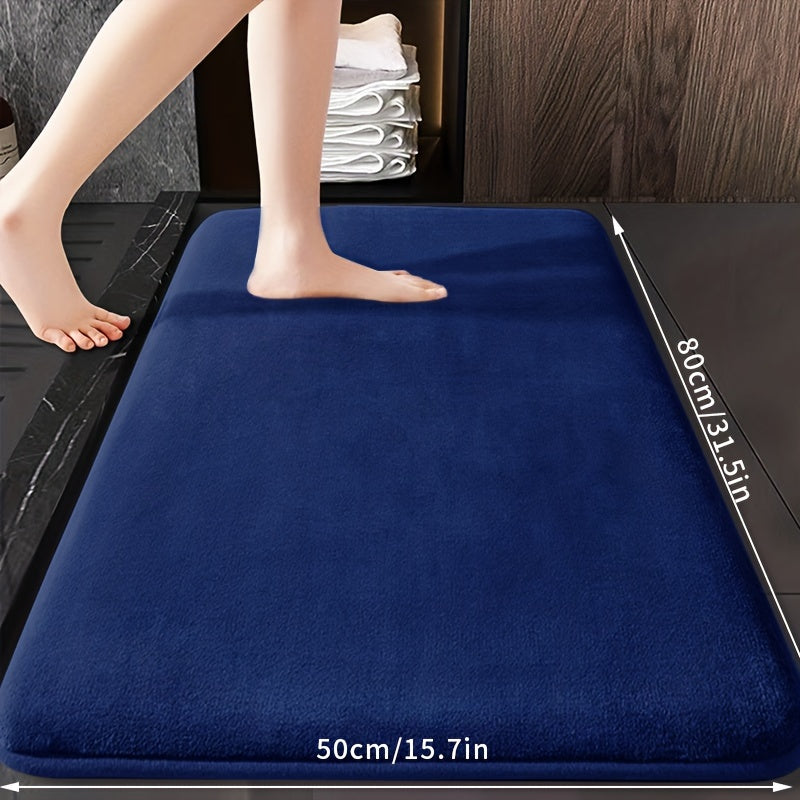 Alfombra de baño de esponja de alta densidad 39.88x59.94cm Antideslizante Suave Blanca Absorbente