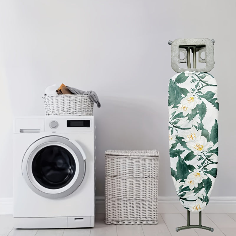 Funda para tabla de planchar floral, resistente al calor, de poliéster grueso, fácil de instalar