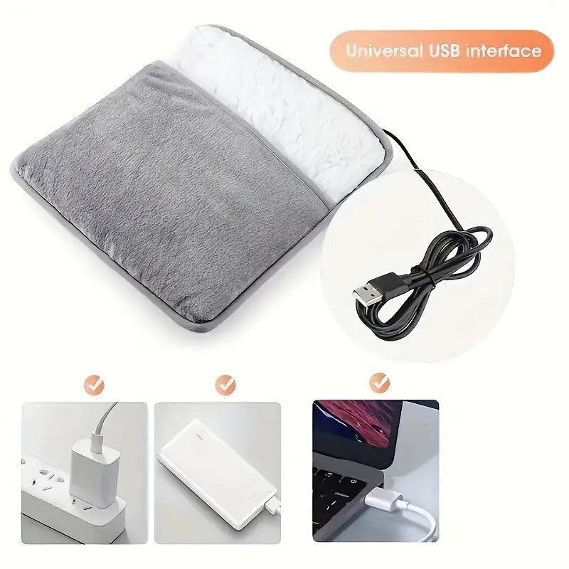 USB isitiladigan oyoq va oyoq qizdirgichi - sozlanadigan harorat va yumshoq qulaylik dizayni bilan portativ elektr massajchi, ideal ta'til sovg'asi.