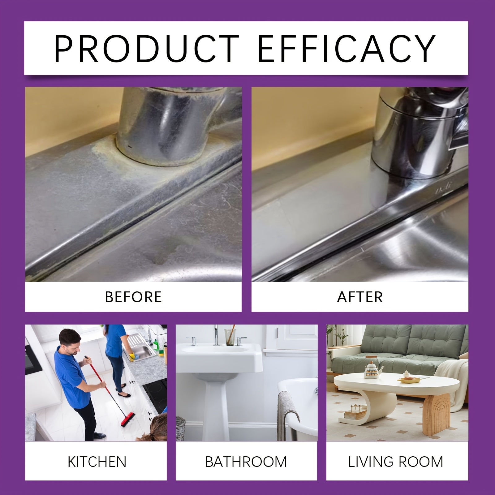 Barcha maqsadlar uchun oshxona tozalash spreyi, natriy bikarbonat dog'larni olib tashlovchi